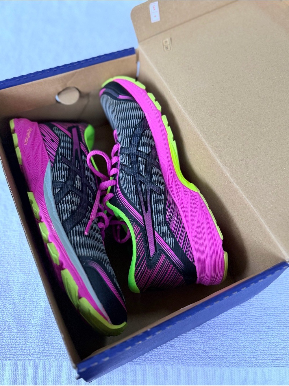 Asics Women's Athletic Running Shoes in Pink and Lime